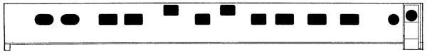 Brass Car Sides 8 HO Milwaukee Road 1948 Pioneer Limited