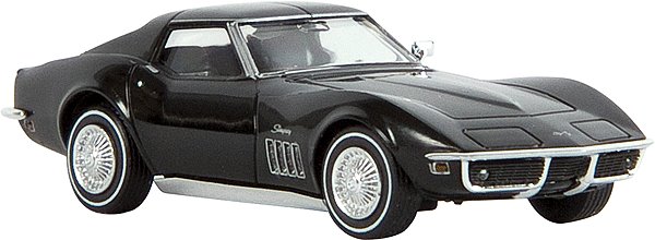 Brekina Automodelle 19963 1:87 Chevrolet Corvette C3 - Assembled (Black)