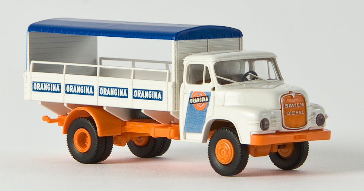 Brekina Automodelle 45037 1:87 Saviem Delivery Truck - Assembled - Orangina