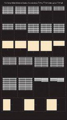 City Classics 712 HO Scale X-tra Wide Window Blinds & Shades