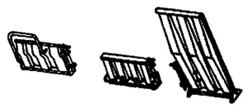 Details West BP-1017 HO Scale Bridge Plates for Piggyback Flats (Set of 2)