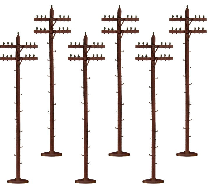 Lionel 6-37851 O 7-1/4" Standard Telephone Poles (Set of 6)