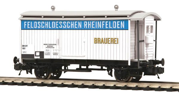 MTH 20-99004 O Feldschloesschen Euro Bierwagen/Reefer Car Hi-Rail #516311/12