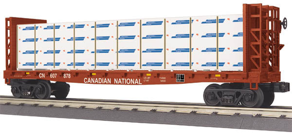 MTH 30-76450 O CN Bulkhead Flat w/Lumber Load