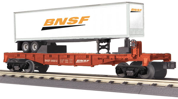 MTH 30-76462 O BNSF Flat Car w/ Trailer