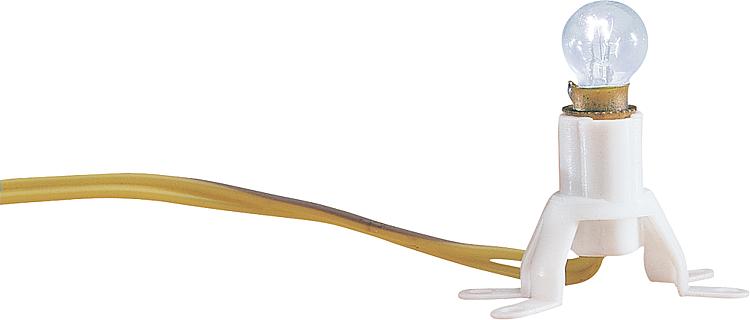 Faller 180670 18 Volt Yellow Screw Midget E5/5mm Light Bulb w/Socket & Wire