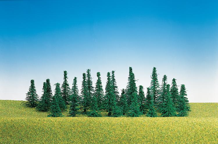 Faller 181440 HO/N/Z Short Fir Tree Assorted (Set of 30)