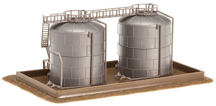 Faller 222131 N Oil Storage Tanks (Pack of 2)