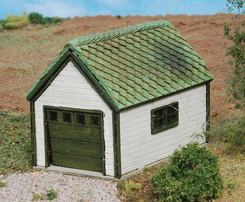 GCLaser 247 N Scale Laser-Cut Wood 1-Car Garage Building Kit