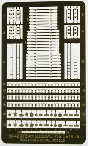 Gold Medal Models 160-42 N Steam Locomotives Detailing Set