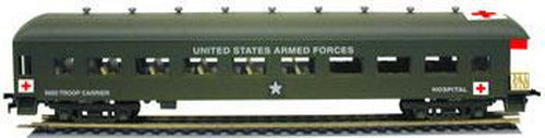 Model Power 99896 HO Scale US Army 67' Harriman Hospital & Troop Carrier Car