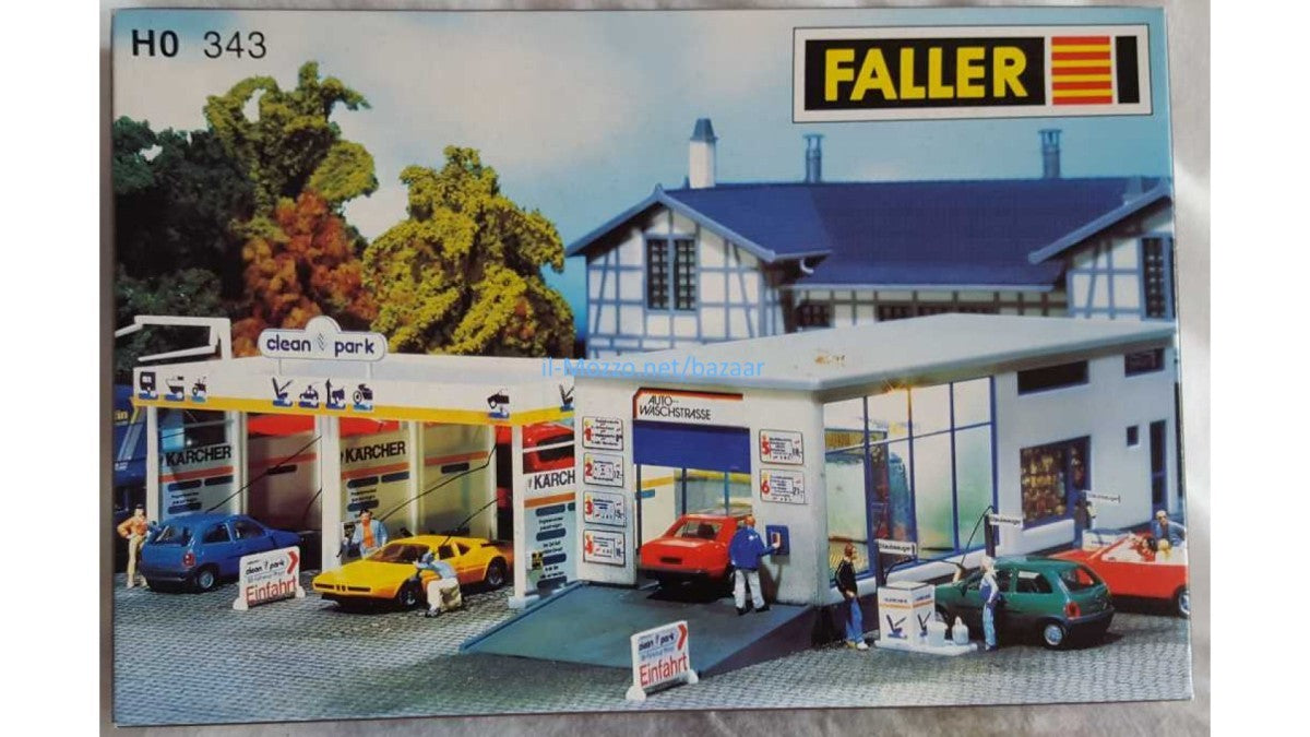 Faller 343 HO Scale Functioning Car Wash Building Kit