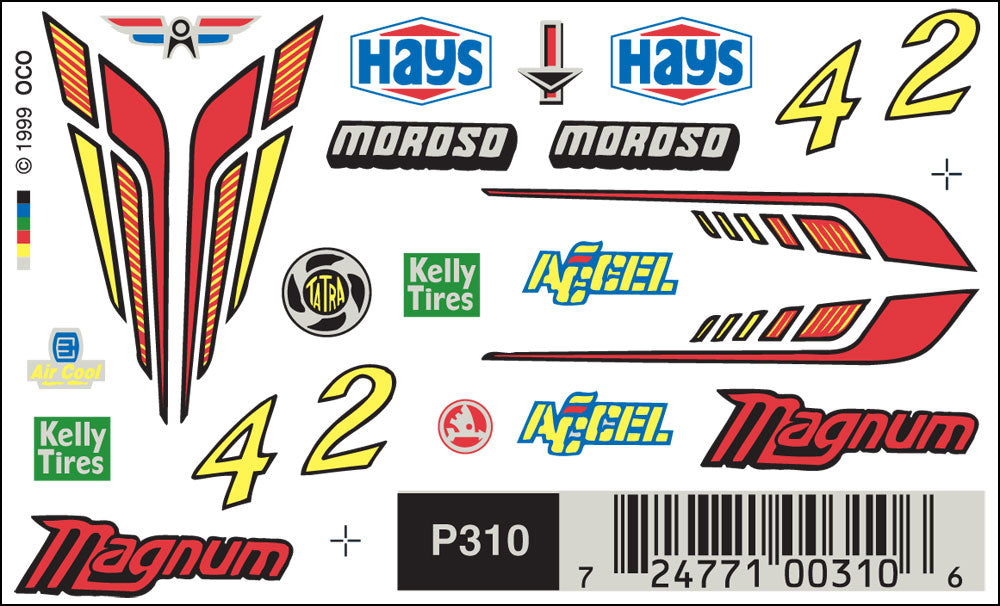 PineCar P310 Magnum Dry Transfer Decals