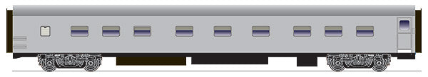 Rapido Trains 113066 HO Undecorated Post War 6-4-6 Sleeper with Skirts