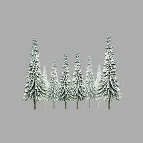 JTT Scenery Products 92008 O Scale 6"-10" Snow Pine Scenic Trees (Pack of 12)