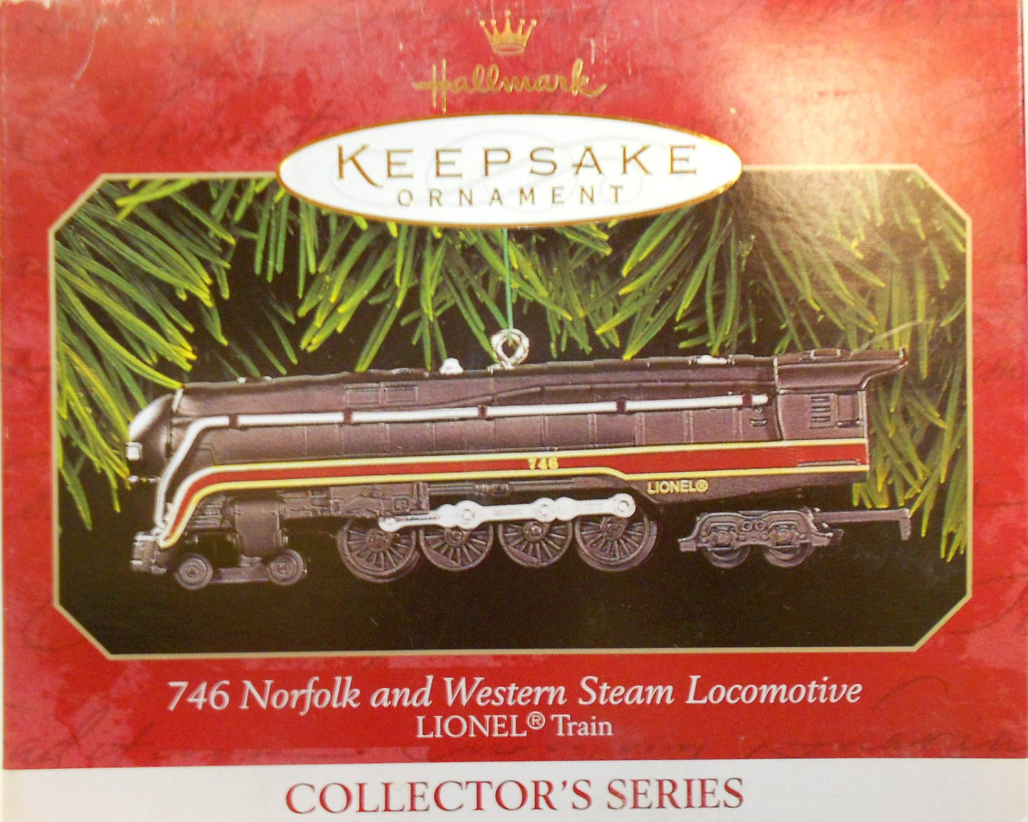 Hallmark QX6377 Lionel 746 Norfolk & Western Steam Locomotive Keepsafe Ornament