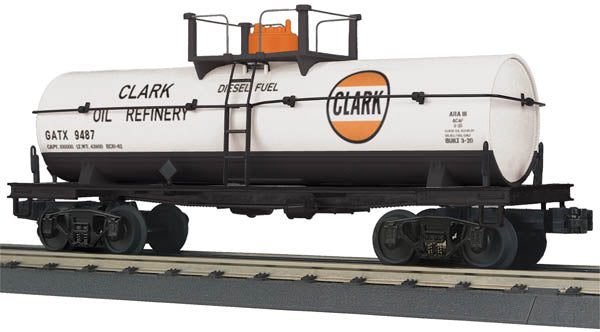 MTH 30-73377 O Gauge Clark Oil Tank Car #9487