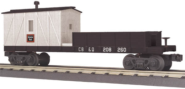 MTH 30-79349 O Burlington Crane Tender Car
