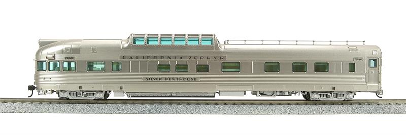 Broadway Limited 1029 HO Unlettered/Unnumbered California Zephyr Observation Car
