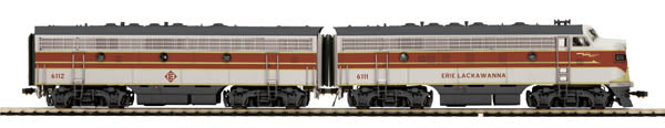 MTH 80-2123-0 HO Erie Lackawanna F7 A/B Diesel Set #6111/#6112 - DCC Ready