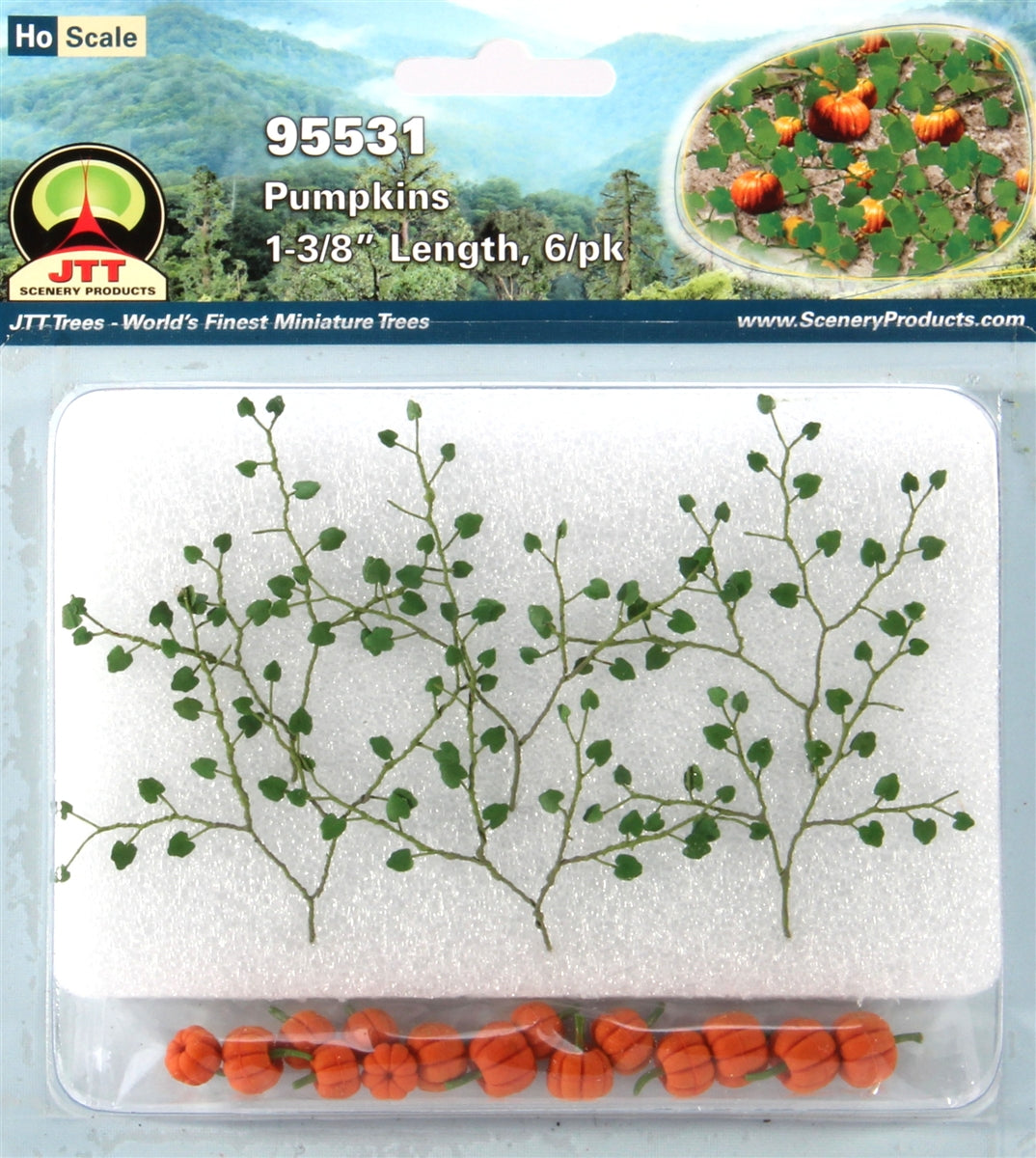 JTT Scenery Products 95531 HO 1-3/8" Pumpkins (Pack of 6)