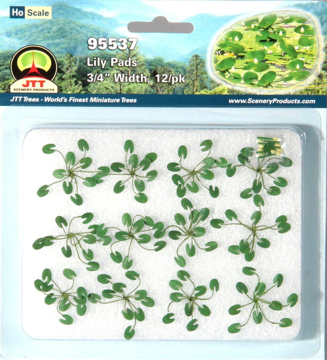 JTT Scenery Products 95537 HO 3/4" Lily Pads (Pack of 12)