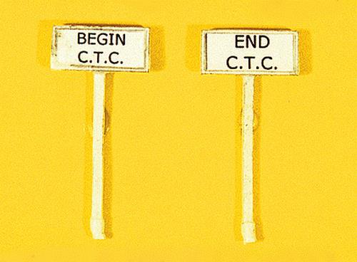 JL Innovative Design 838 HO Begin/End C.T.C. Sign Set (Pack of 2)