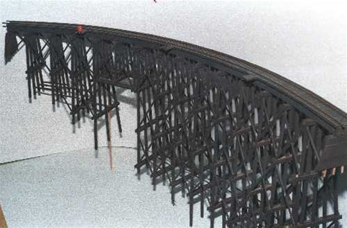 JV Models 2016 HO Scale Curved Wood Trestle Bridge