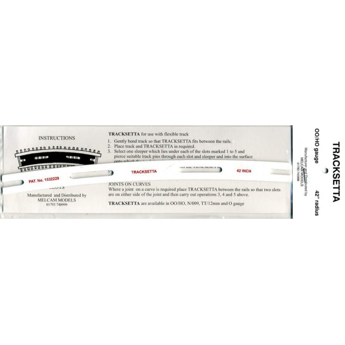 Peco OOT42 HO/OO Tracksetta Track Laying Template 42" 1066.8 mm Radius Curve