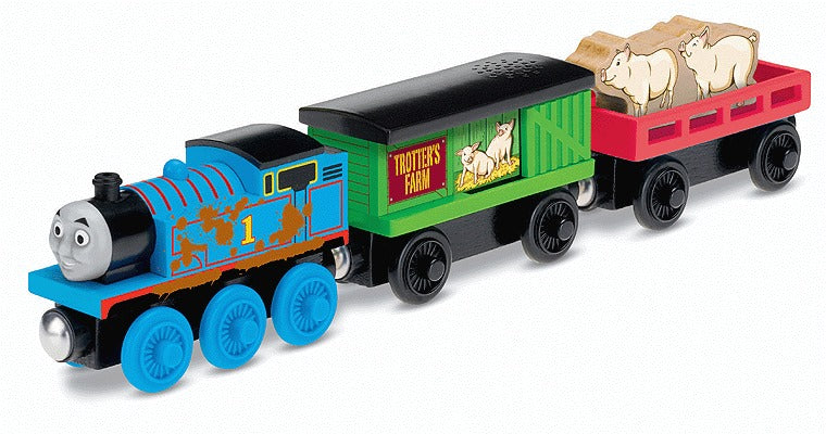 Fisher Price Y4104 Thomas & Friends Wooden Railway Thomas' Pig Pick-up Train