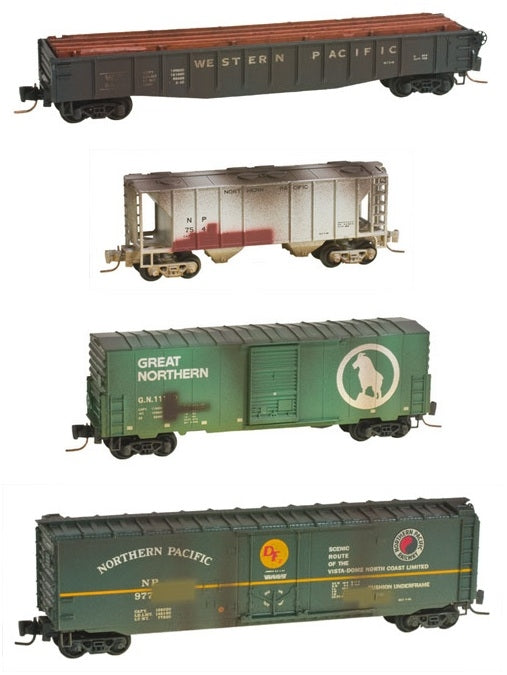 MicroTrains 99405010 Z Weathered Northwestern Freight Cars (Set of 4)