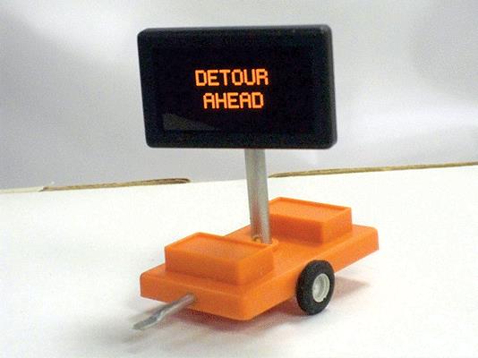 Miniatronics 85-004-01 HO Road Sign, Detour Ahead
