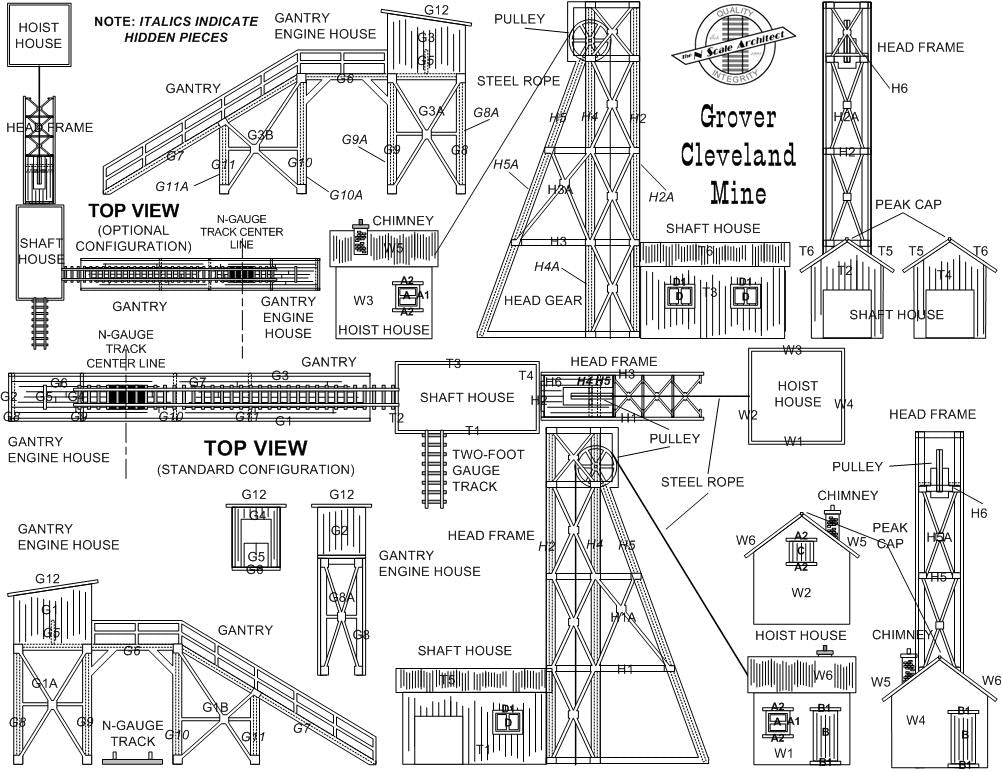 The N Scale Architect 10204 Grover Cleveland Mine Kit