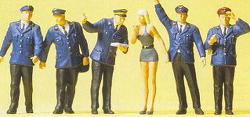 Preiser 65339 O German Federal Railway Personnel Figures (Set of 6)