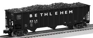 Lionel 6-29786 O Bethlehem Steel 3-Bay Hopper #107001