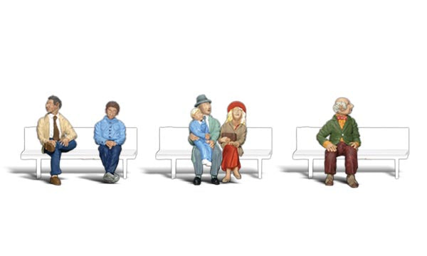 Woodland Scenics A2043 1:4 Seated People Figures (Set of 6)