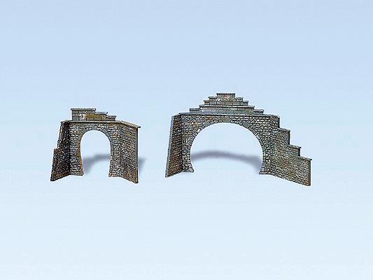 Faller 2934 Z Scale 1 & 2 Track Tunnel Portals (2 Pair)