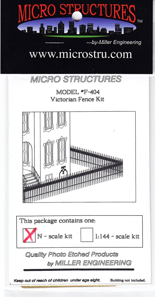 Miller Engineering 604042 N Photo-Etched Victorian Style Fence Kit Style #2