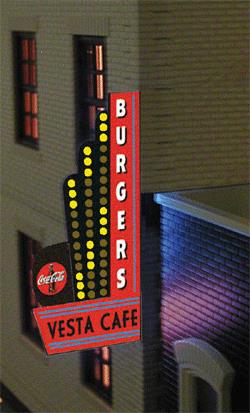 Miller Engineering 67821-L Animated Sign Kit Downtown Series #2 - Left - Medium
