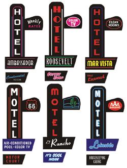 Miller Engineering 68822 N/HO Medium RH Neon-Like Vertical Hotel/Motel Sign