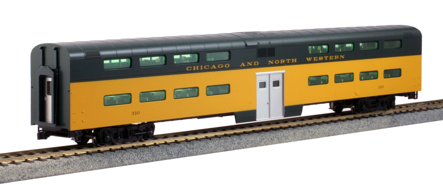 Kato 35-6037 HO Chicago & North Western Pullman Bi-Level 4-Window Coach #310