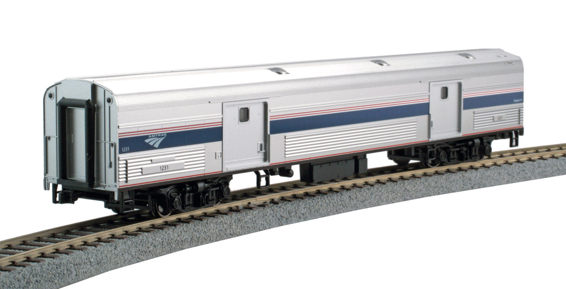 Kato 35-6203 HO Amtrak Phase VI Baggage Car #1231 – Trainz