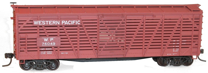 Accurail 4736 HO Western Pacific 40' Wood Stock Car #75049