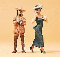Preiser 45097 G Scale Western Hero & Lady Figures (Set of 2)