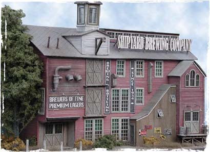 Bar Mills 0852 HO Shipyard Brewing Company Laser Cut Wood Building Kit