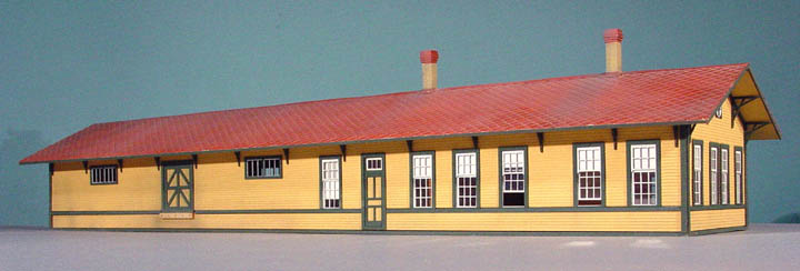 American Model Builders 805 HO Laser Art Santa Fe #5 Standard 1-Story Depot Kit