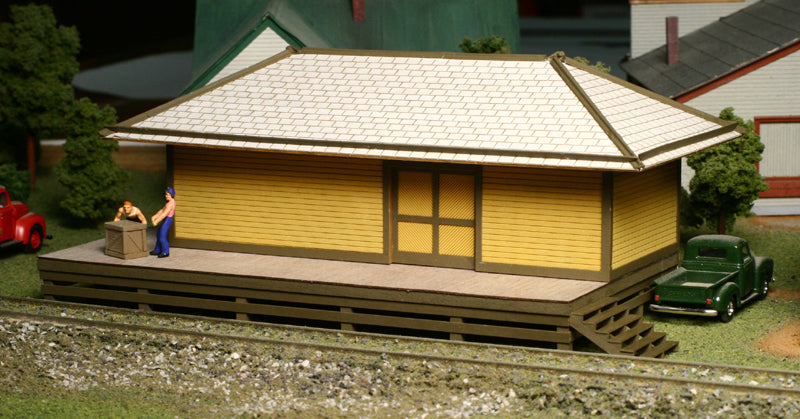 American Model Builders 156 HO B&O Elevated Freight House Laser Art Building Kit