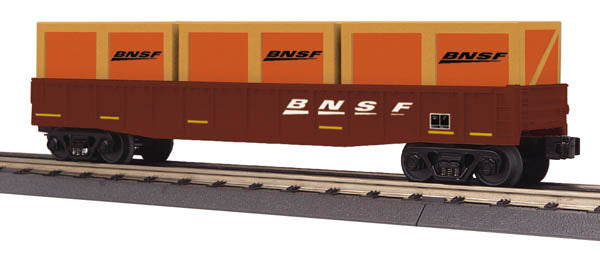 MTH 30-72117 O Gauge BNSF Gondola Car #516380 w/Crates
