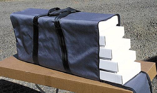 A-Line 19256 HO Hobby Tote System w/ Nylon Carrying Case-5 Low-Sided Containers