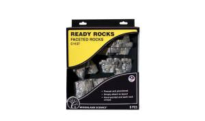Woodland Scenics C1137 Faceted Ready Rocks (Pack of 8)